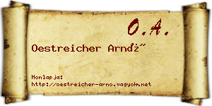 Oestreicher Arnó névjegykártya